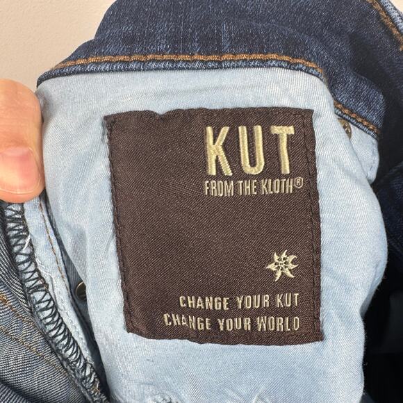 Kut From the Cloth Jeans Women 6 Blue Bootcut Western Boho Dark Wash High Rise - Picture 8 of 11